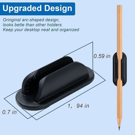 10 Pack Adhesive Pencil Holders for Desk,Silicone Flexible Pen Holder for Wall, Office, School,Home,Classroom Must Haves,Teacher Supplies Accessories,Desk Organizer,Small Gift Back to school