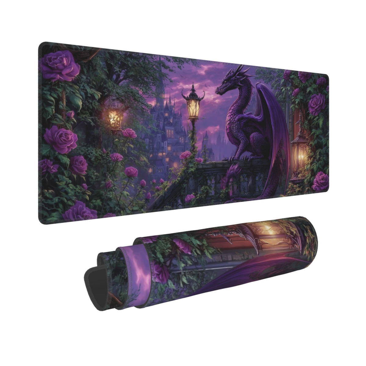 Vintage Mystic Goth Witchy Mouse Pad Extended Large Gaming Mouse Pad XL Oversized Desk Pad Stitched Edges 31.5 X 11.8 Inch