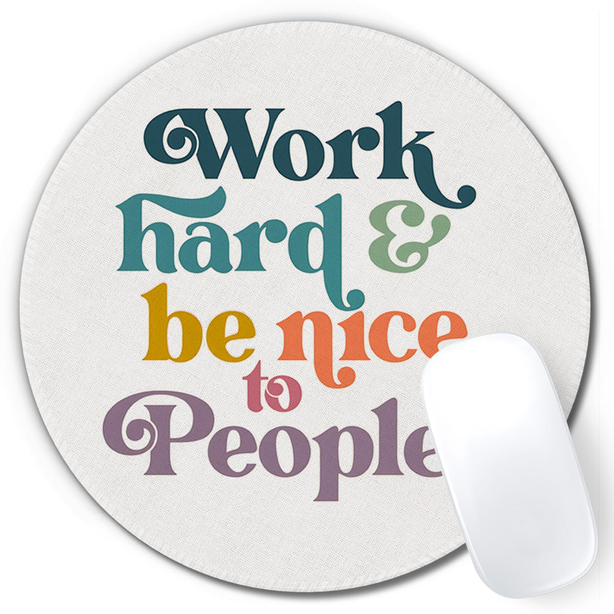 Boho Colorful Sunshine Rainbow Mouse Pad, Cute Sunshine Mouse Pads Mousepad for Desk Home Office Dorm Computers Laptop, Boho Office Supplies Desk Accessories, 7.9x7.9 Inch