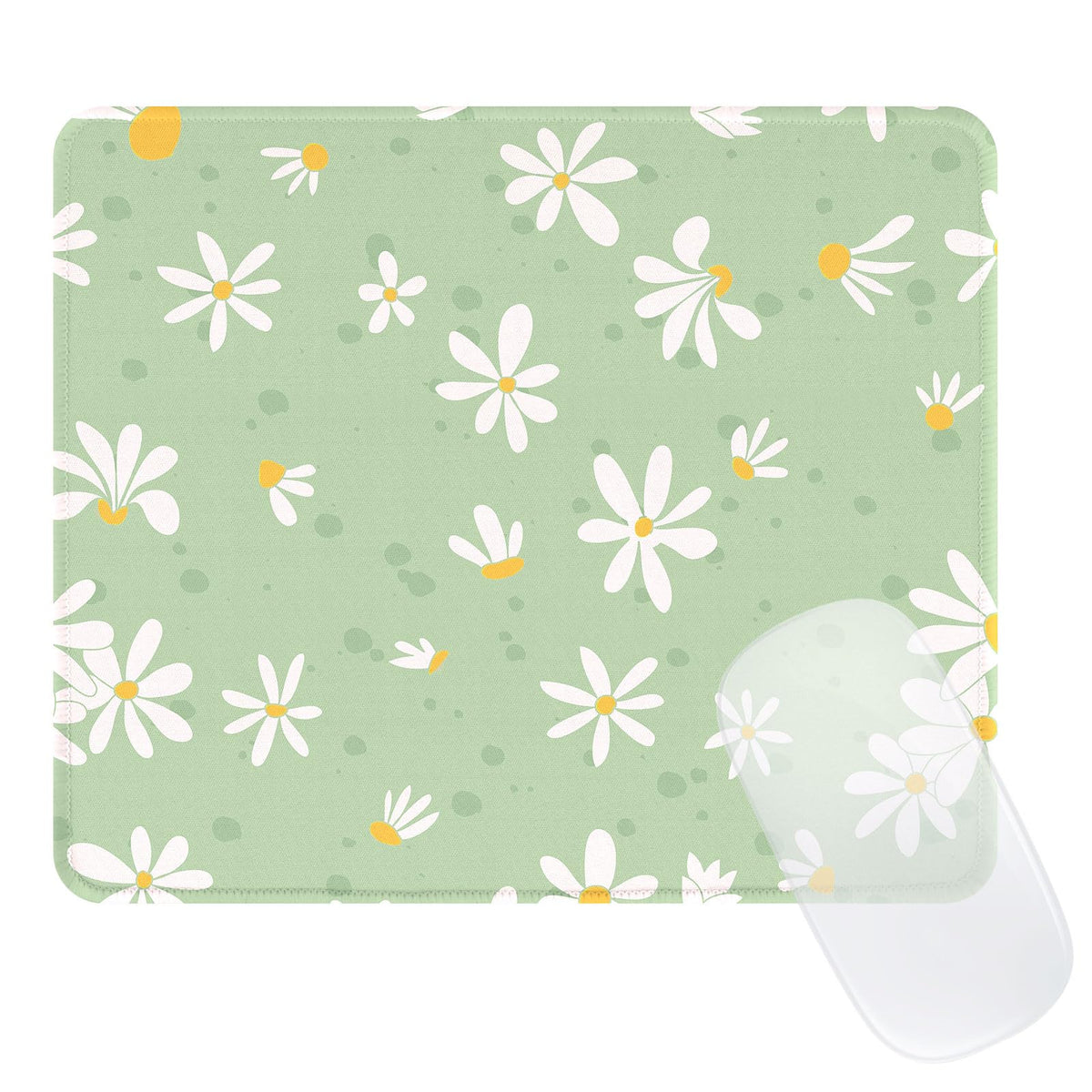 Square Cute Striped Mouse Pad with Stitched Edge, Premium Waterproof Cloth Aesthetic Small Stripe Mouse Mat, Non-Slip Rubber Base Funny Mousepad Desk Accessories,Striped Hot Pink
