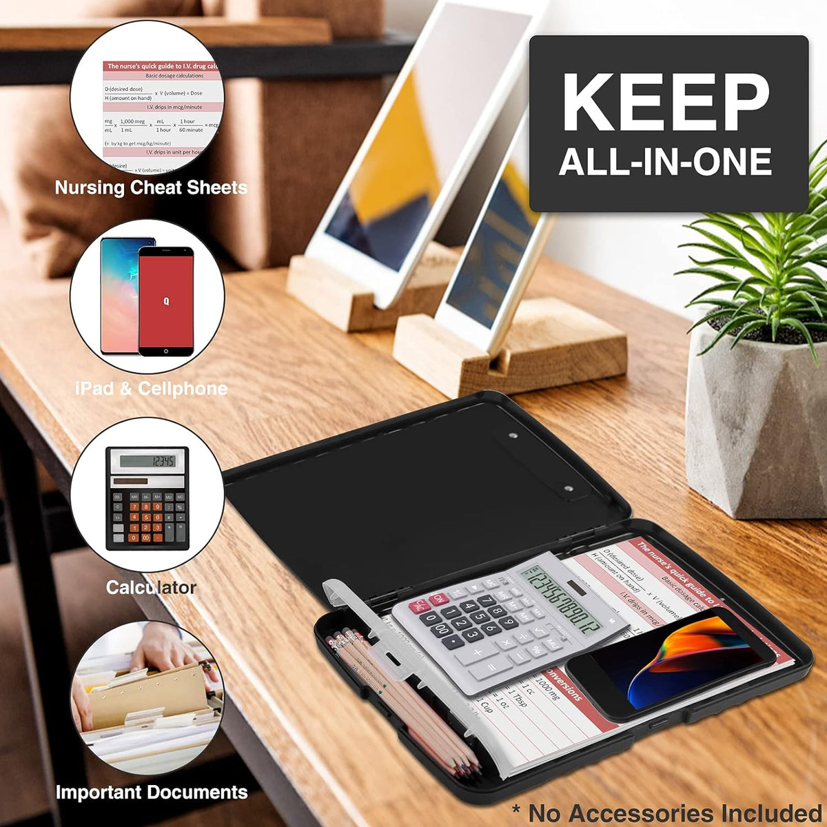 Sooez Clipboard with Storage, Clip Board 8.5 x 11 with Pen Holder, High Capacity Plastic Organization Case Box for Letter Legal A4 Size Paper, Nurses Teachers Must Haves, School & Office Supplies